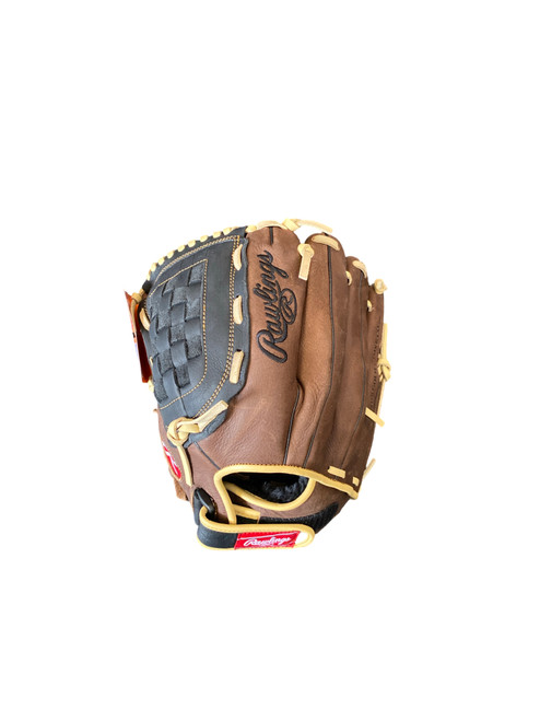 Vist Large View of Product Image Which is Used Rawlings MARK OF A PRO BB/SB Glove LH Throw Brown 12 1/2"