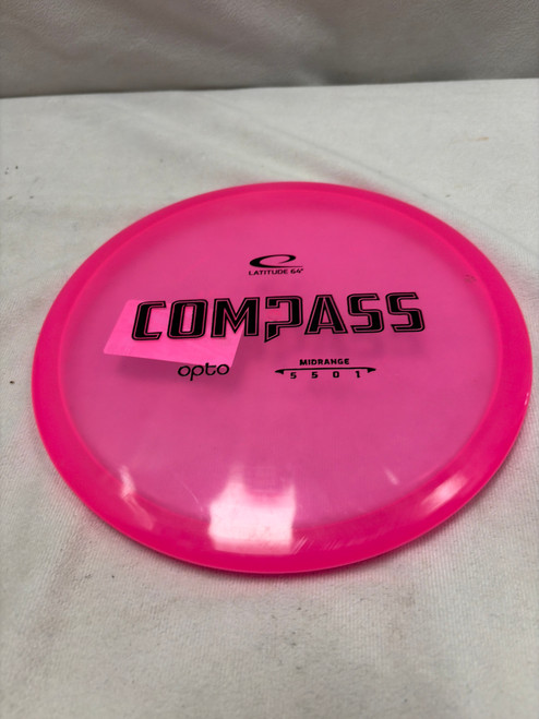 Vist Large View of Product Image Which is Used Latitude 64 OPTO COMPASS Disc Golf Mid Range Pink