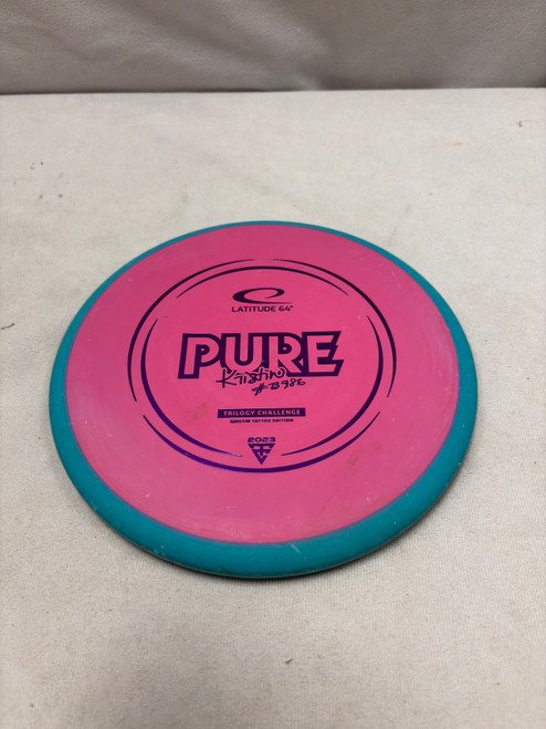Vist Large View of Product Image Which is Used Latitude 64 TRILOGY CHALLENGE KT PURE Disc Golf Putter Pink