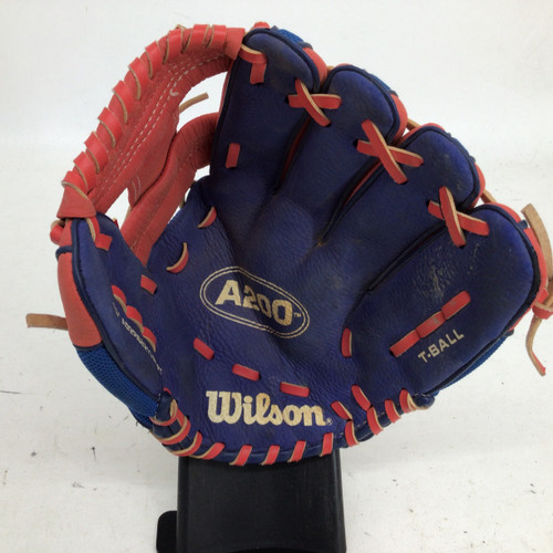 Vist Large View of Product Image Which is Used Wilson A200 10 INCH RHT BB/SB GLOVE BB/SB Glove RH Throw Red 10"