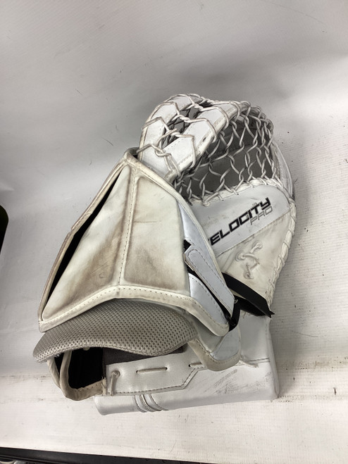 Vist Large View of Product Image Which is Used Vaughn VELOCITY PRO V10 Senior Goalie Catcher White