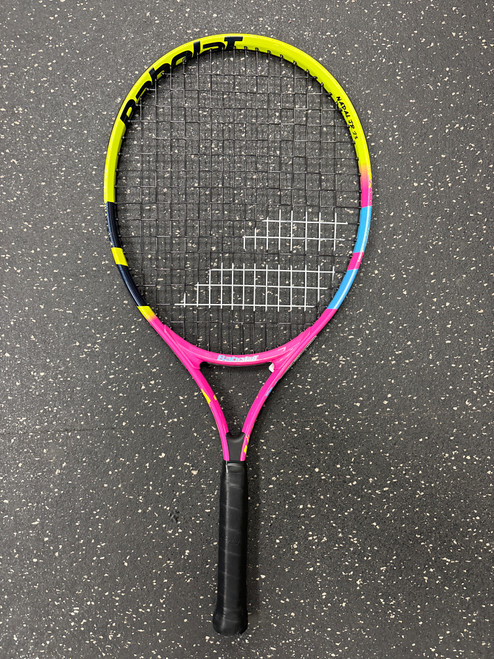 Vist Large View of Product Image Which is Used Babolat NADAL JR 23 Junior Tennis Racquet Yellow 23"