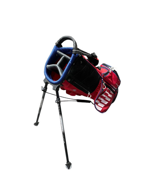 Vist Large View of Product Image Which is Used US Kids UL48 Jr Stand Bag Red And Navy Blue
