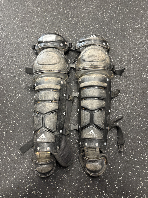 Vist Large View of Product Image Which is Used Adidas SHINS Catchers Leg Guards Black Youth