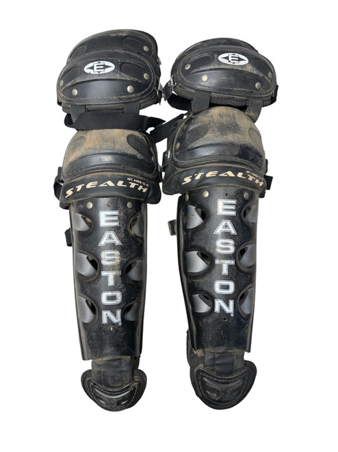 Vist Large View of Product Image Which is USED EASTON STEALTH INTERMEDIATE CATCHERS SHINGUARDS - BLACK
