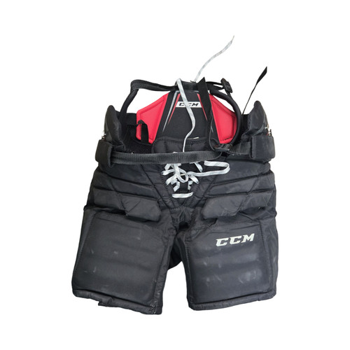 Vist Large View of Product Image Which is Used CCM 1.5 JR MD GOALIE PANTS Junior Goalie Pant Black MD