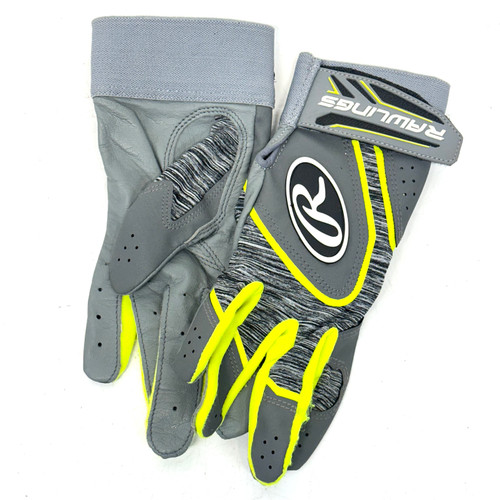 Vist Large View of Product Image Which is Used Rawlings BB/SB Batting Gloves Grey MD