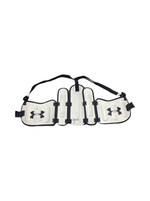 Vist Large View of Product Image Which is Used Under Armour RIB PADS Lacrosse Rib Pads White Senior