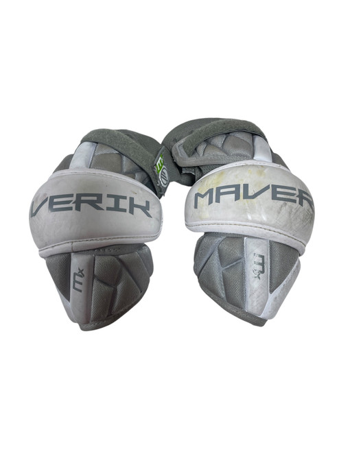Vist Large View of Product Image Which is Used Maverik ARM PADS ELBOW Lacrosse Arm Pads/Guards White MD