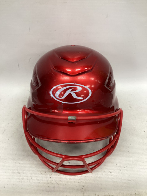 Vist Large View of Product Image Which is Used Rawlings CBHN R2 HELMET Batting Helmet w/Mask Red MD