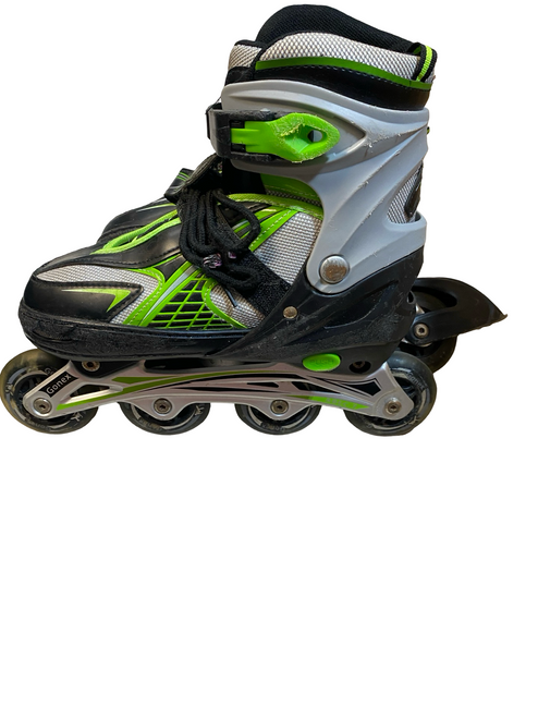 Vist Large View of Product Image Which is Used USA GONEX ADJUSTABLE SKATES Junior Rec Fitness Skates Grey Adjustable