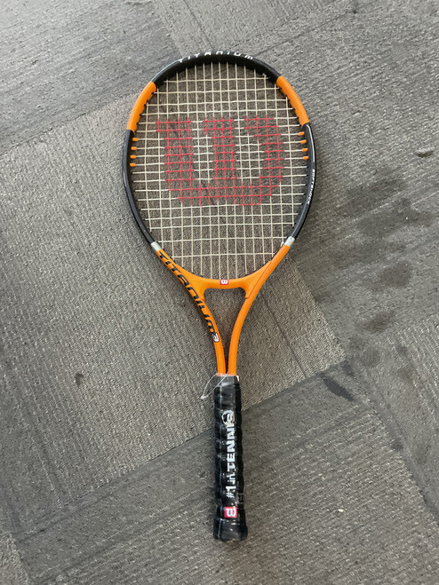 Vist Large View of Product Image Which is Used Wilson TITANIUM 3 Adult Tennis Racquet Orange Unknown