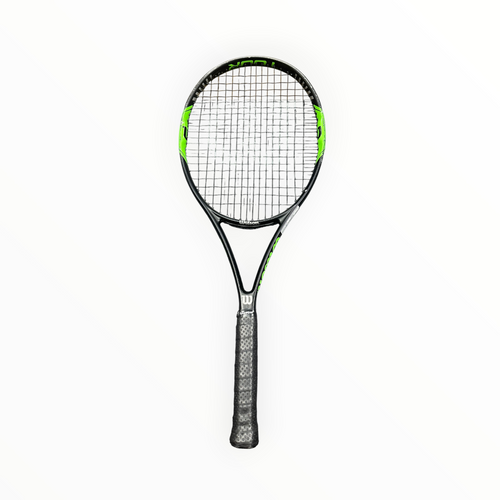 Vist Large View of Product Image Which is Used Wilson TOUR BLX 103 Adult Tennis Racquet Black 4 1/4"