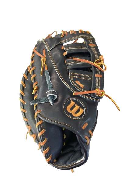 Vist Large View of Product Image Which is Used Wilson 1613 BB/SB First Base LH Throw Black 12 1/4"
