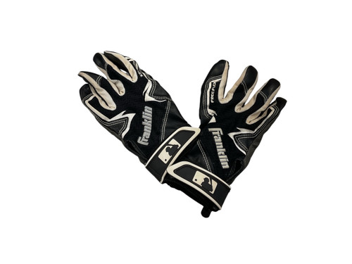 Vist Large View of Product Image Which is Used Franklin BB/SB Batting Gloves Black SM