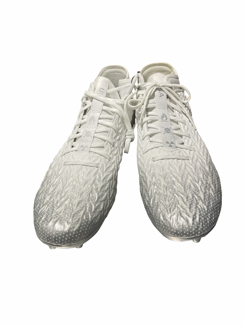 Vist Large View of Product Image Which is Used Under Armour Adult FB Cleats White Senior 15