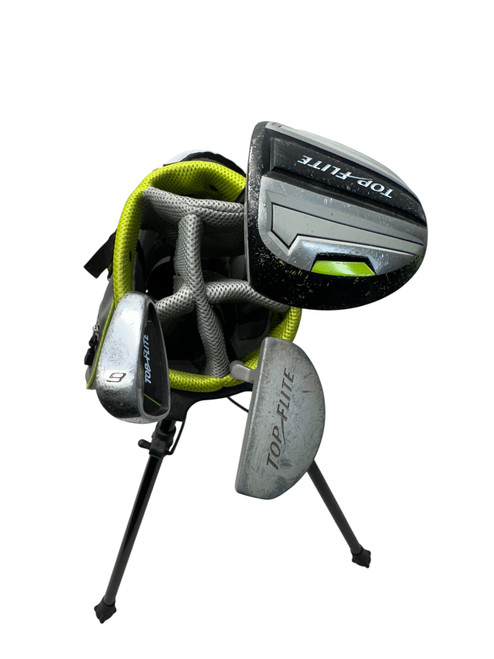 Vist Large View of Product Image Which is Used Top Flite JR GOLF SET Jr Package Set RH Grey And Lime 4 Piece