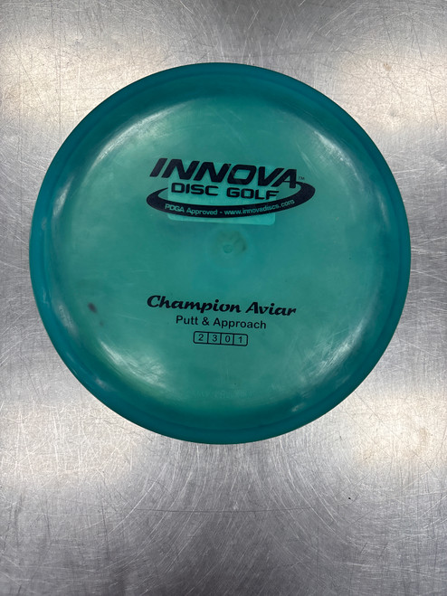 Vist Large View of Product Image Which is Used Innova CHAMPION AVIAR Disc Golf Putter Royal Blue