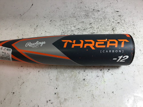 Vist Large View of Product Image Which is Used Rawlings THREAT BB/SB USA 2 5/8 Bat 27"