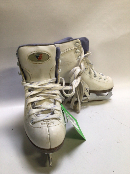 Vist Large View of Product Image Which is Used Riedell RIEDELL Girls Figure Skate White Youth 11.0