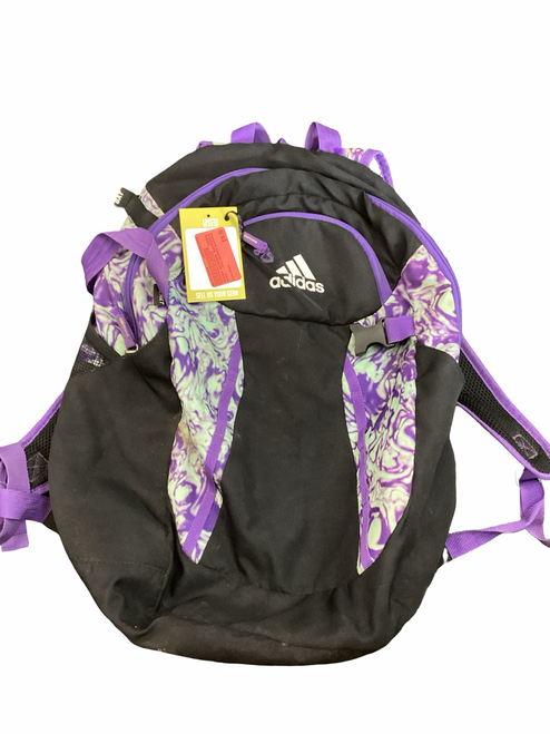 Vist Large View of Product Image Which is Used Adidas BACKPACK BLK/PURPLE BB/SB Player Backpack Black