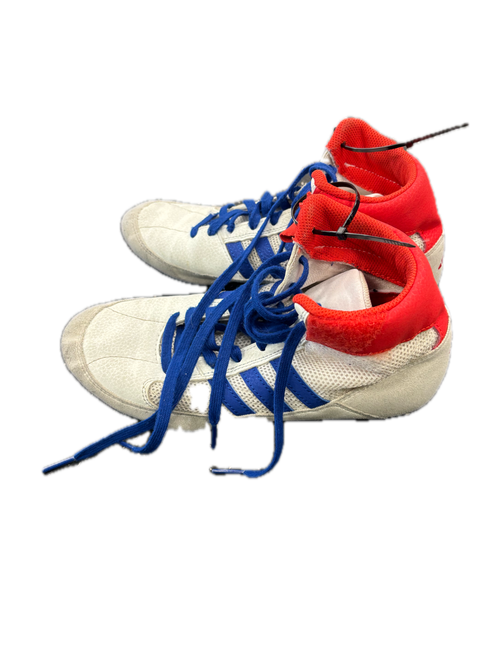 Vist Large View of Product Image Which is Used Adidas Wrestling Shoes Grey Junior 05.5
