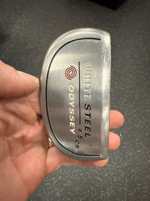 Vist Large View of Product Image Which is Used Odyssey WHITE STEEL 5 CS Mens Putter RH