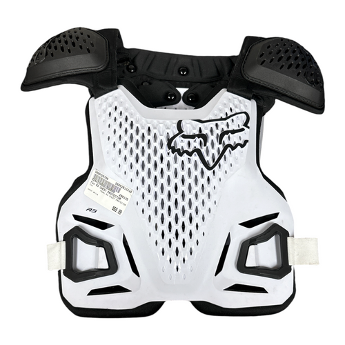 Vist Large View of Product Image Which is Used Fox R3 Motocross CHEST PROTECTOR Mens White