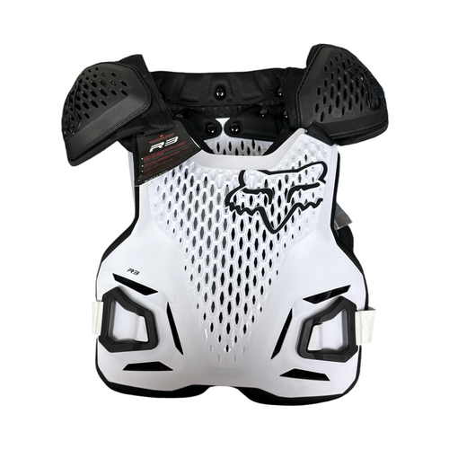Vist Large View of Product Image Which is Used Fox R3 Motocross CHEST PROTECTOR Mens White