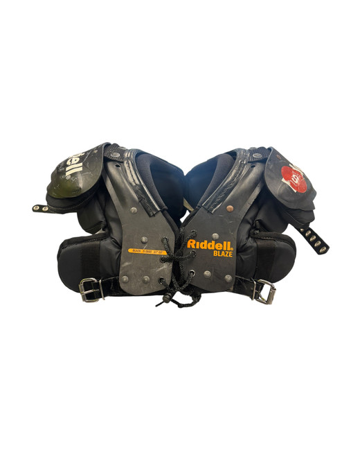 Vist Large View of Product Image Which is Used Riddell BLAZE YOUTH FB Shoulder Pads Black SM
