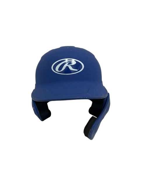 Vist Large View of Product Image Which is Used Rawlings Mach Ext Jr OSFM Batting Helmet w/ Flap Royal Blue
