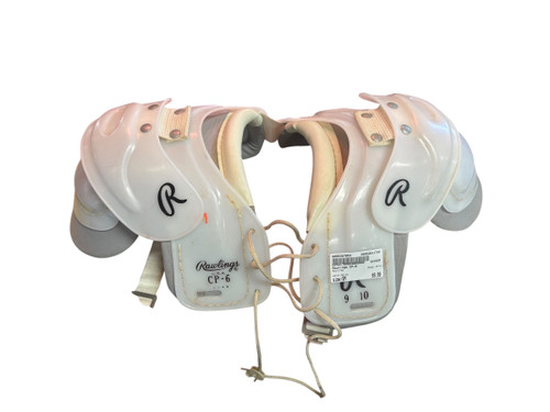 Vist Large View of Product Image Which is Used Rawlings CP-6 FB Shoulder Pads White SM