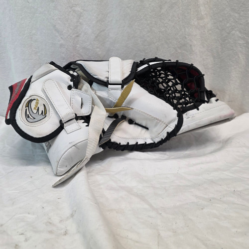 Vist Large View of Product Image Which is Used Vaughn VELOCITY 7407 Senior Goalie Catcher Red And White