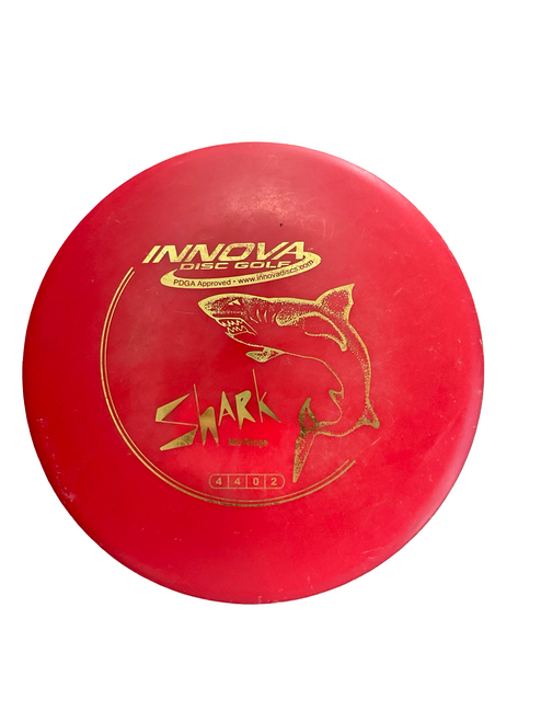 Vist Large View of Product Image Which is Used Innova SHARK Disc Golf Mid Range Red