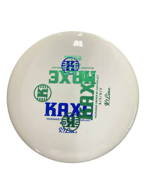 Vist Large View of Product Image Which is Used Kastaplast KAXE Disc Golf Mid Range White