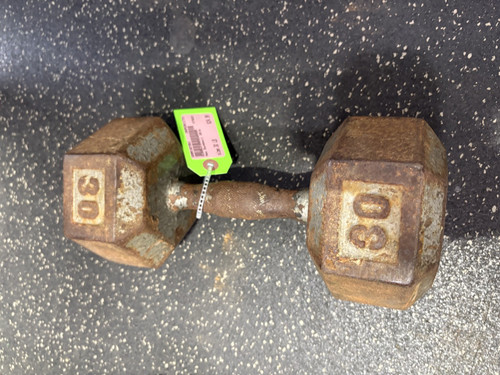 Vist Large View of Product Image Which is Used Hex Dumbbell (Each) 30 lb