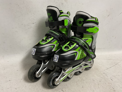 Vist Large View of Product Image Which is Used GONEX INLINE ADJ 11-1 Child Rec Fitness Skates Black Adjustable
