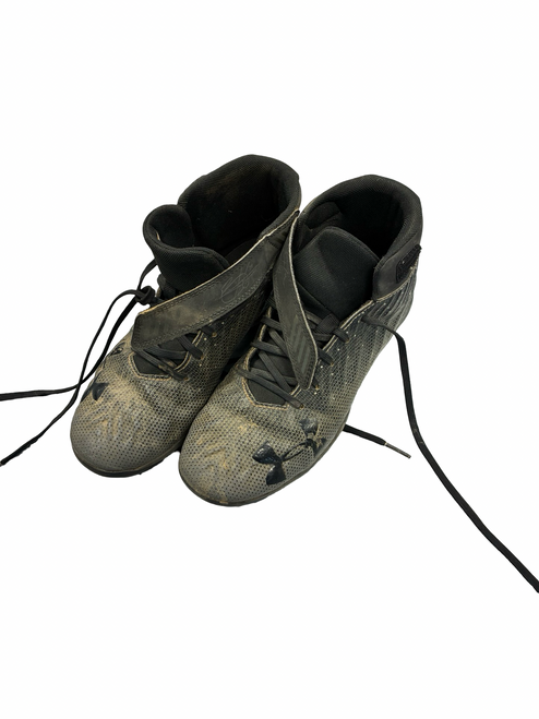 Vist Large View of Product Image Which is Used Under Armour BRYCE HARPER BB/SB Cleats Black Junior 04.5