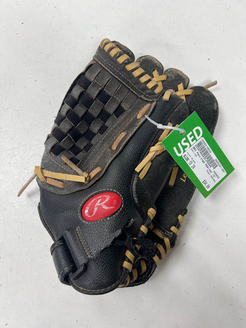 Vist Large View of Product Image Which is Used Rawlings RSB130C BB/SB Glove RH Throw Black 13"