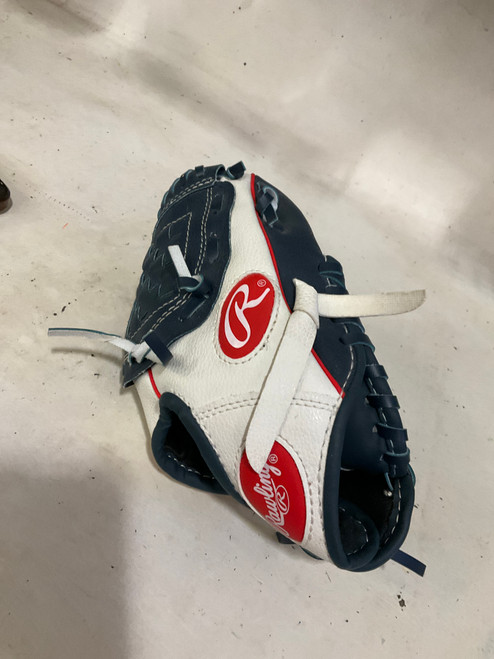 Vist Large View of Product Image Which is Used Rawlings WPL95WN BB/SB Glove RH Throw White 9 1/2"