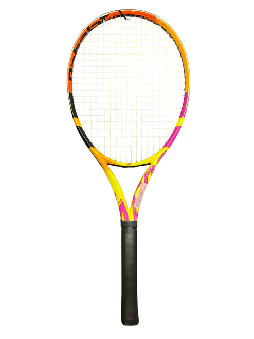 Vist Large View of Product Image Which is Used Babolat BABOLAT PURE AERO Adult Tennis Racquet Orange 4 3/8"