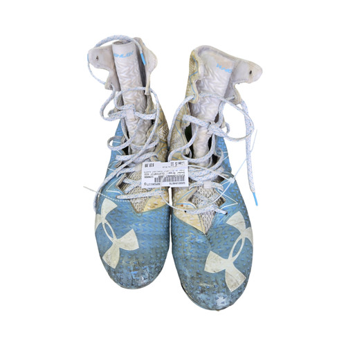Vist Large View of Product Image Which is Used Under Armour CLUTCHFIT HIGHLIGHT CLEATS Adult FB Cleats Carolina Blue Senior 11