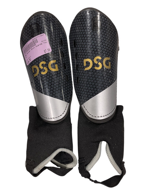 Vist Large View of Product Image Which is Used Dsg Soccer Shin Guards Youth Black MD