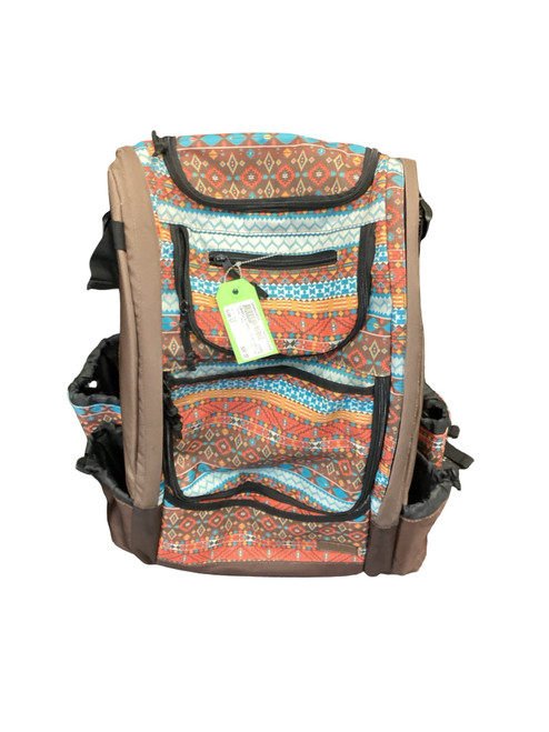Vist Large View of Product Image Which is Used CARBELLA AZTEC DISC GOLF BAG Disc Golf Backpack Brown LG