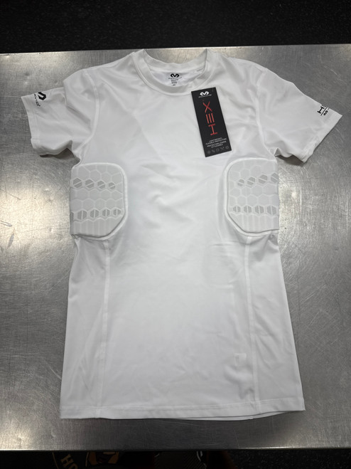 Vist Large View of Product Image Which is New McDavid HEX PADDED SHIRT FB Top Adult White MD