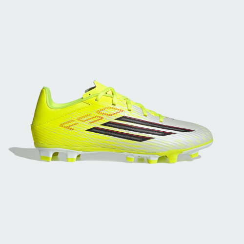 Vist Large View of Product Image Which is Adidas F50 Club FG Soccer Cleats, Yellow and White