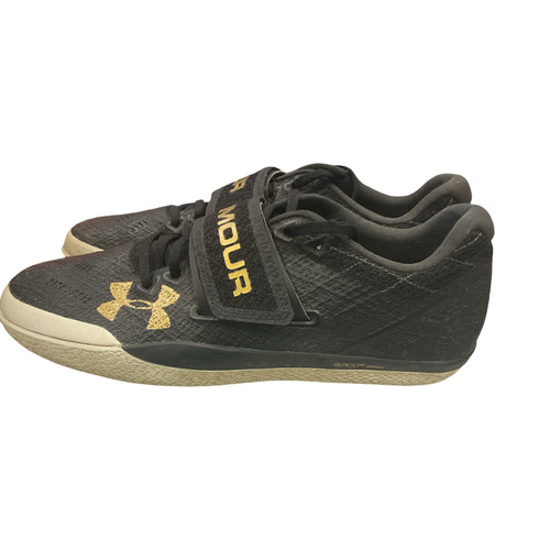 Vist Large View of Product Image Which is Under Armour, CENTRIC-GRIP, Track & Field Cleats, Adult, Black, Senior, 11.5