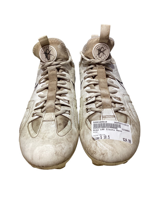Vist Large View of Product Image Which is Used Nike LAX Cleats Mens White Senior 10.5
