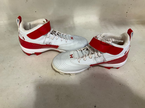 Vist Large View of Product Image Which is Used Under Armour BH CLEATS BB/SB Cleats White Junior 03