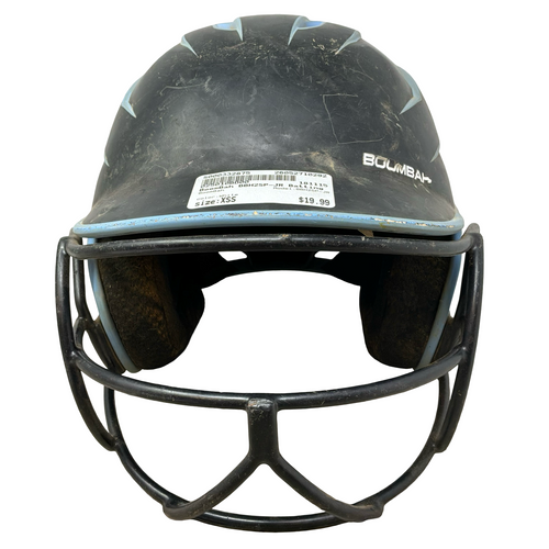 Vist Large View of Product Image Which is Used BoomBah BBH2SP-JR Batting Helmet w/Mask White XS/S